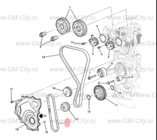 Ремень грм (дополнительный) Chevrolet TrailBlazer III